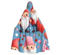 Sweet Valentine'S Gnomes Adult Witch - Mantello con cappuccio per costume di Halloween