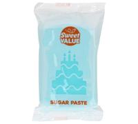 Sweet Value Sugar Paste Blue 200 g: Pasta di Zucchero Nera, Fondente Liscio ed Elastico, per Copertura, Modellazione e Decorazione Torte e Dolci