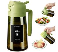 SWEET VIEW Spruzzatore Olio d'oliva e Distributore Olio, 470 ml, in vetro resistente alla luce, per cucina, friggitrice ad aria, cucina, insalata e barbecue