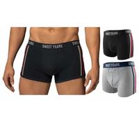 Sweet Years 2 o 3 Pezzi Boxer Uomo Cotone Elasticizzato - Boxer Uomo Cotone - Mutande (IT, Testo, M, Regular, Regular, 1 Nero + 1 Grigio 840)