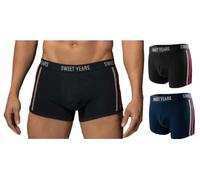 Sweet Years 2 o 3 Pezzi Boxer Uomo Cotone Elasticizzato - Boxer Uomo Cotone - Mutande (IT, Testo, XL, Regular, Regular, 1 Nero + 1 Blu 840)