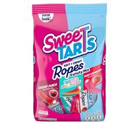 SweeTARTS Ropes Candy, Variety Mix, Cherry Punch, Twisted Rainbow Punch, Tangy Strawberry, Soft and Chewy, 425,2 g