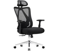 Sweetcrispy Sedia da scrivania per casa e ufficio, ergonomica, girevole, con schienale alto a 135°, funzione di inclinazione di 135°, computer grande e alto con ruote, bracciolo 2D regolabile