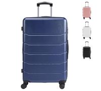 Sweetcrispy Trolley Spinner Ruote Leggero Espandibile Viaggio Hard Shell Valigie con Serratura TSA, Blu marino, 28 Inch, Sweetcrispy Bagaglio a mano, ABS rigido, ruote girevoli doppie, valigia leggera