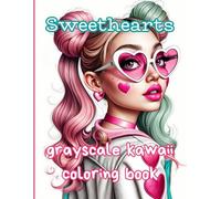 Sweethearts: grayscale coloring book