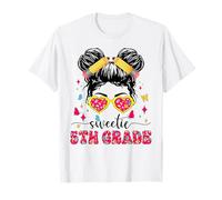 Sweetie 5th Grade Messy Bun First Day of School Girl Teacher Maglietta