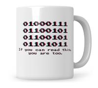 Sweetify Tazza regalo informatica con codice binario, divertente tazza da caffè Sys Admin, programmatore, scritta, amministratore, programmazione, sviluppatore, nerd developer