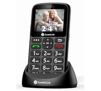 SweetLink 4G Telefono Cellulare per Anziani con Tasti Grandi, LTE Telefoni Cellulari Anziani con Base di Ricarica, 2.4'' Pantalla, Funzione SOS, Volume Alto, Chiamata Rapida (Nero)