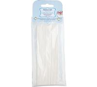 KitchenCraft, Bastoncini per cake pop Sweetly Does It, bastoncini Lolly Pop, carta, confezione da 50, bianco