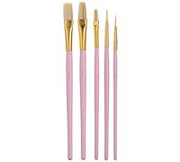 KitchenCraft Spazzole per la decorazione di torte Sweetly Does It, rosa, set da 5