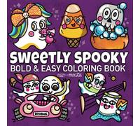 Sweetly Spooky: Bold & Easy Coloring Book - Cozy, Cute & Spooky Halloween Scenes for Stress Relief and Relaxation. For Adults and Teens