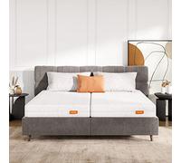 Sweetnight - Gel-Memory Materasso in Schiuma Fredda, Elasticizzato a Punti 2 in 1, Rigidità H3 e H4 con Fodera Lavabile in Microfibra, Cerniera su 4 lati 160x200x18cm