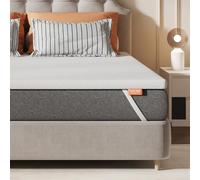 Sweetnight Materasso Topper con Memory Foam in Gel, 160x200 cm, spessore 10 cm, con Fondo Antiscivolo, Coprimaterasso in Schiuma di Supporto con Tessuto Morbido e Traspirante, Sfoderabile e Lavabile
