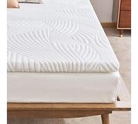 Sweetnight - Topper Materasso 160 x 200 cm, Viscoelastico per Materasso e Memory Gel, Topper in Schiuma di Gel da 160x200 cm, Altezza 5 cm, Topper con Fodera Rimovibile e Lavabile, Colore: Bianco