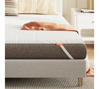 Sweetnight Topper Materasso in Gel 140 x 190 x 5 cm, con Rivestimento Sfoderabile e Lavabile, Coprimaterasso in Memory foam 140 x 190 x 5 cm, con Cinghie Elastiche, Bianco