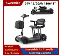 Sweetrich Air Traveller 12Ah 20Ah Scooter elettrico pieghevole 180W 24V 8 "Pneumatici E-scooter con sedile girevole per anziani 6 km/h