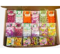 Sweets - Confezione da 14 pezzi, 18 g, diversi gusti, menta fresca, lime e arancia e molti altri "Un morso di felicità" per tutte le occasioni