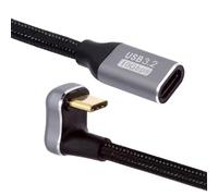 SweetSerenade Cavo di prolunga da 5A tipo C maschio a USB C femmina PD100W cavo di ricarica rapida Extender 90 gradi a forma di U USB C estendere il cavo