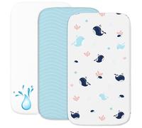 Sweety Fox - 2 Lenzuola culla Neonato 55x90 + 1 Coprimaterasso Impermeabile