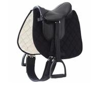 Sweety Toys 11254 Sella con staffe e sella per cavalli in piedi 125/130 cm e cavalli in legno - NERO