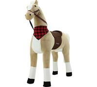 Sweety Toys 11322 - Cavallo gigante in peluche, resistente, XXL, altezza 130 cm, colore beige con base in acciaio
