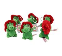 Sweety Toys 11360 grisu Portachiavi 6 Pezzi Pompiere Mascotte Pupazzo di Peluche 10 cm