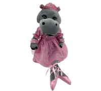 Sweety Toys, Angelo 13418 - Bambola di peluche ippopotamo, motivo: ballerina fata, 50 cm, con corona, rosa