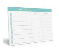 Sweetzer & Orange Agenda settimanale per pasti e lista della spesa, blocco per pianificazione pasti con lista della spesa, piano menu settimanale cibo per perdita di peso o lista cena per famiglia!