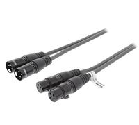 Sweex 2 XLR Maschio a 2 XLR Femmina Bilanciato Audio Cavo, 5 Metri Lunghezza, Scuro Grigio