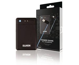 Sweex Powerbank con cavo Micro USB integrato, 2,500 mAh ultrasottile, sw250 0pb001u
