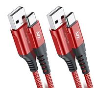 sweguard 2 cavi USB C tipo C 2M in nylon per Samsung Galaxy S10 S9 S8 Plus, Note10, Note9, M31, M30s, M20, A20e, A71, A51, A50, A40, A10e, A7, Mi9, Mi8, Redmi Note8 Pro LG G7.