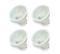 Sweier Lampadine LED GU10, Bianco Caldo 3000K 430Lumen(Risparmio Energetico, Lunga Durata, Flicker Free), 5W Equivalente a 50W di faretto Alogeno, Non Dimmerabile Set di 4