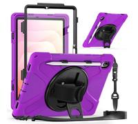 SWEIMEN Custodia per Samsung Galaxy Tab S11 11" 2025, resistente agli urti, robusta con pellicola protettiva, supporto girevole, cinghia da polso, tracolla per Samsung SM-X730/X736/X736B