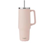S'well Tumbler XL, Bicchiere Riutilizzabile per Bevande con Cannuccia, Bottiglia in Acciaio Inox a triplo strato, mantiene le bevande calde per 50 ore e fredde per 10 ore, 1180 ml, Sale dell'Himalaya