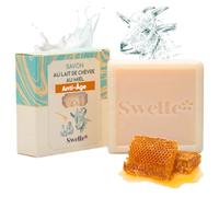 SWELLE Sapone al latte di capra da 100 g con miele, sapone per il latte di capra, da uomo e da donna, 1 sapone, sapone per l'acne, sapone naturale, anti brufoli, viso, sapone per il corpo, sapone