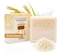 SWELLE Saponi di riso, 100 g, sapone sbiancante per il viso, sapone da doccia, sapone da donna, gel doccia da uomo, gel doccia vegano naturale (1, 100 g (confezione da 4)