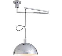 SWEMOPP Lampada A Sospensione Regolabile Con Braccio Oscillante Per Lavello Dell'Isola Della Cucina Braccio Lungo Lampada A Sospensione A Soffitto A Cupola Grande Lampadario Industriale Cromato Modern