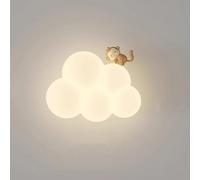 SWEMOPP Lampadari Da Parete Per Camere Da Letto Per Ragazze Lampada Da Parete A Forma Di Nuvola Per La Scuola Materna Simpatico Cartone Animato Animale Bianco Latte Ombra Lampada Da Parete Dimmerabile