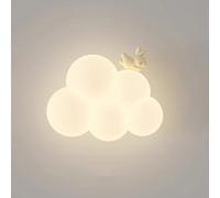 SWEMOPP Lampadari Da Parete Per Camere Da Letto Per Ragazze Lampada Da Parete A Forma Di Nuvola Per La Scuola Materna Simpatico Cartone Animato Animale Bianco Latte Ombra Lampada Da Parete Dimmerabile