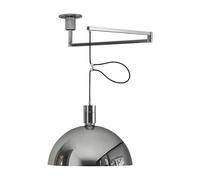SWEMOPP Lampadario A Sospensione A Soffitto con Braccio Oscillante Lampadario A Sospensione Nero Regolabile Braccio Lungo A Cupola Illuminazione A Sospensione Lampadario Moderno della metà del Secolo