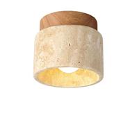 SWEMOPP Plafoniera in pietra di marmo e legno Plafoniera moderna a semi-incasso della metà del secolo Plafoniera per piccolo corridoio Casa colonica vintage vicino alla lampada da soffitto per ingress