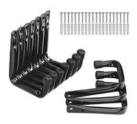 Swendo Ganci per garage, resistenti, a J, colore nero, confezione da 10