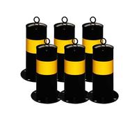 SWENEEN Dissuasore di sicurezza in metallo, barriera di sicurezza per passi carrai, blocco di parcheggio con strisce riflettenti per piste ciclabili, soluzione di controllo del traffico sicura e