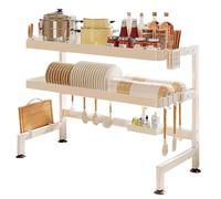 SWENEEN Scolapiatti da Appoggio sopra Il Lavello, Scolapiatti Grande per Riporre E Organizzare Il Piano di Lavoro della Cucina, Scolapiatti A 3 Livelli in Acciaio al Carbonio da,75cm/29.5in