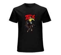 SwePerfQ Bailey Geddes Tex Italian Comic Tex Willer Retro Western Comics Mens T-Shirt Black Unisex Mens Tees XXL