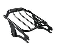 SWESGI - Portapacchi Air Wing rimovibile per sella moto biposto, compatibile con Harley Davidson Touring, Road King, Street Glide, Electra Glide 2009-2023 (stile B, nero)