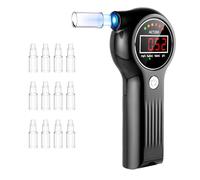 Swetfela Alcooltest, Etilometro Portatile ad Alta Precisione con 12 Bocchini, Display LCD, Risultati in 5 Secondi, Memoria 50 Test, Ideale per Autisti