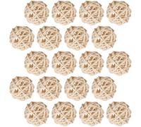 SWETRACE 20 Pezzi Palline di Rattan Essiccate per Diffusore di Fragranze, Sfere Decorative in Vimini Naturale, Forte Volatilità e Assorbimento Olio Essenziale, per Decorazione Casa