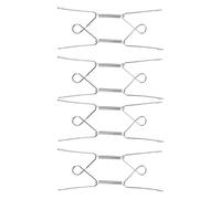 SWETRACE 4 Pezzi Ganci da Parete per Piatti da 14-18 Cm in Acciaio Inox Molla a Filo Invisibile, Supporti Decorativi per Esposizione Cucina, Appendiabiti Salvaspazio per Piatti da Muro