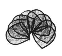 SWETRACE 8 Pezzi Rete per Chioma in Pizzo Nero, Accessori Parrucchiere Morbidi e Resistenti per Chignon e Creazione Parrucche